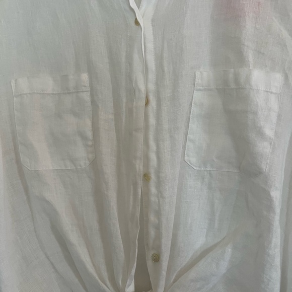 Lilly Pulitzer White Button Down Tie Front Shirt NWT - Picture 3 of 5